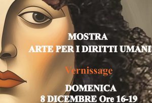 La locandina di "Arte per i diritti umani"